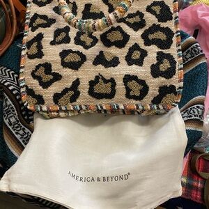 Leopard Print Tote Bag 14x11